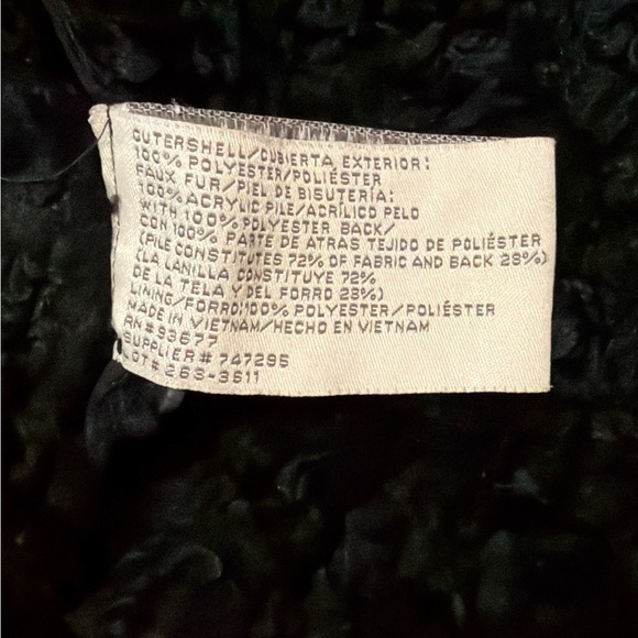 St. John’s Bay Black Faux Shearling Hooded Boho Western Long Coat Size L - Picture 6 of 6